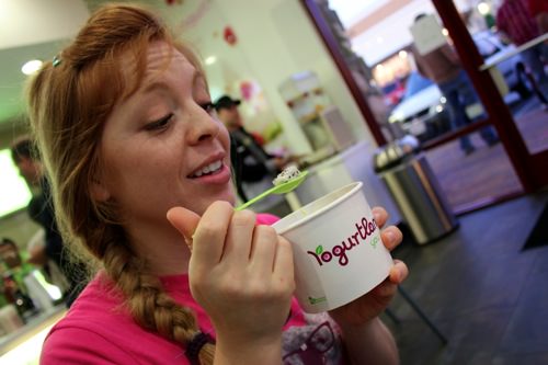 Monica is addicted to Yogurtland