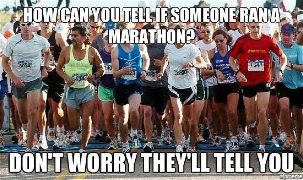 How can you tell if someone ran a marathon